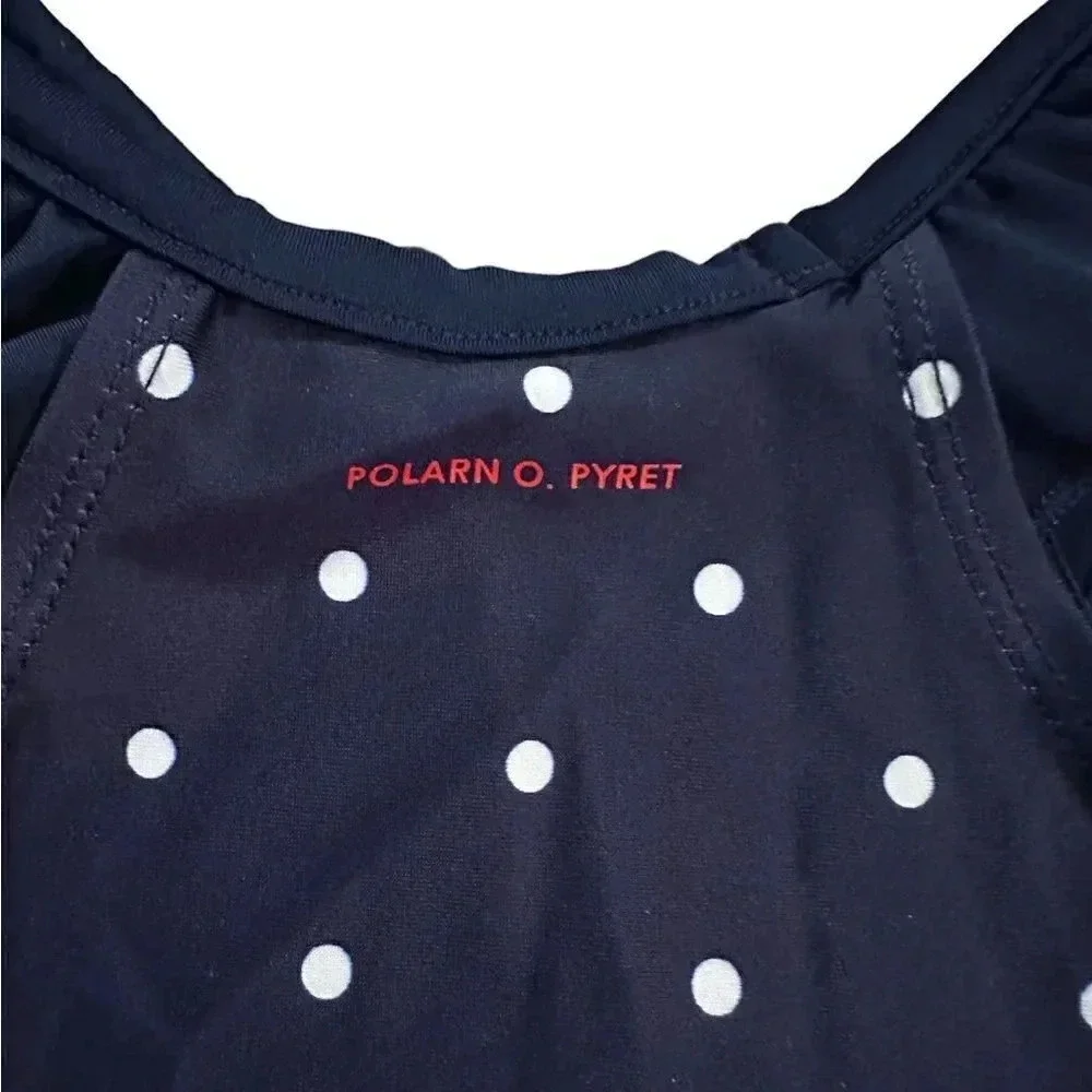 Polarn O. Pyret | Navy Polka Dot One Piece (6-12 mos)